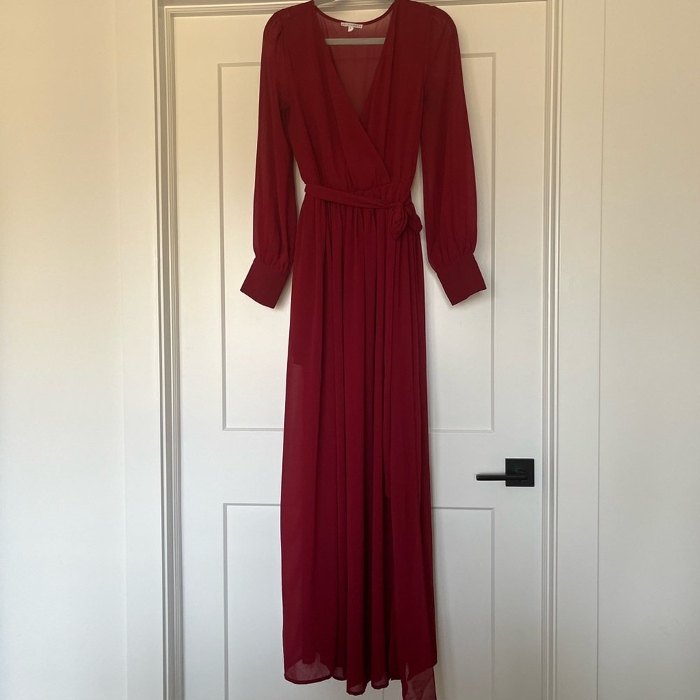 Baltic Born Celine Maxi Dress (Wine, Large)